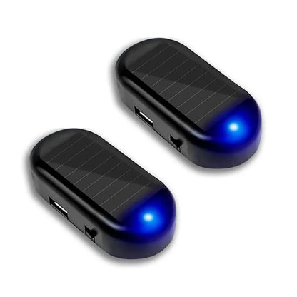 1/2Pcs Car Fake Security Light Solar Powered Simulated Dummy Alarm Wireless Warning Lamp LED Flashing Anti Theft Caution Lamp