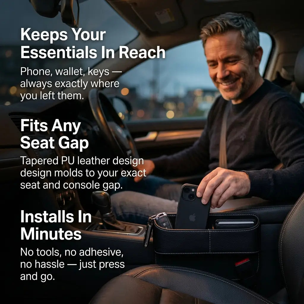 Car Seat Gap Filler Organizer